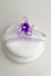 Tek Taşlı Yonca Çiçek Mandal Toka (11cm)