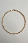 Tırtıklı Burgu Detaylı Choker Kolye