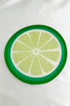 Yeşil Limon Dilimi Desen Katlanabilir Yuvarlak Yelpaze (21*21)