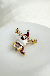 Yılbaşı Özel Boynuz Detay Taşlı kardan Adam Broş (3cm)