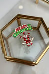 Yılbaşı Özel  Mineli Noel Baba Broş(Ölçü:4cm)