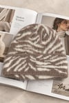 Zebra Desenli Katlamalı Yumuşak Doku Bere (Polyamide)
