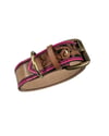 Pink Floral Leather Collar