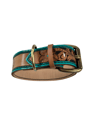 Turquoise Floral Leather Collar