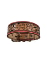 Orange Floral Leather Collar