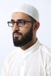 Beyaz Safir Dantel Detaylı Örme Namaz Takkesi