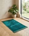 Düz Sade Peluş Seccade Yeşil