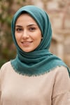 Flamlı Pamuk Örtü Yeşil