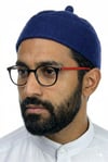Keçe Yün Takke - Koyu Kahverengi