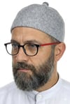 Keçe Yün Takke - Koyu Kahverengi