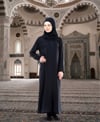 Namaz Elbisesi - Örtülü Fermuarlı - Lacivert - No:21