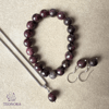 Lal Taşı (Garnet) Gümüş Set (10mm)