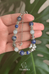 Lapis Lazuli & Akuamarin  Kuş Detaylı Doğal Taş Bileklik