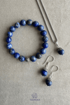 Lapis Lazuli Taşlı Gümüş Set (10mm)