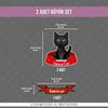 ANCT35 Bombay Kara Kedi Etiketi Seti - Kedinizin Ismine Ozel