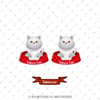 ANCT40 White British Kedi Etiketi Seti - Kedinizin Ismine Ozel