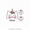 ANCT46 Caticorn Yazili Etiket Seti - 2 Kucuk 1 Orta Boy