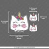 ANCT46 Caticorn Yazili Etiket Seti - 2 Kucuk 1 Orta Boy