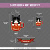 ANCT59 Tuxedo Kedi Etiketi Seti - Kedinizin Ismine Ozel