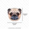 ANDG18- Polygonal Tasarim Pug Kopek Etiketi