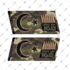 ARS10- Kamuflaj Desenli Ikili Etiket Seti