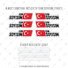 BCY2 Reflektif Bisiklet Isim Etiket Seti V2