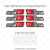 BCY2 Reflektif Bisiklet Isim Etiket Seti V2