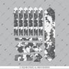 BCY26 Reflektif Cizilmeye Karsi Dayanikli Koruyucu Sticker Seti Pixel Kamuflaj Desen