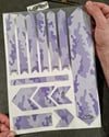 BCY36 Reflektif Cizilmeye Karsi Dayanikli Koruyucu Sticker Seti Petek Kamuflaj Desen Lacivert Beyaz