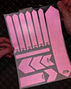 BCY44 Reflektif Cizilmeye Karsi Dayanikli Koruyucu Sticker Seti Seker Pembe Renk