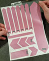BCY44 Reflektif Cizilmeye Karsi Dayanikli Koruyucu Sticker Seti Seker Pembe Renk