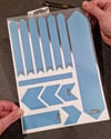BCY47 Reflektif Cizilmeye Karsi Dayanikli Koruyucu Sticker Seti Mavi Renk