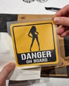 BOB8 Danger On Board Etiketi