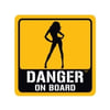 BOB8 Danger On Board Etiketi