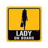 BOB9 Lady On Board Etiketi