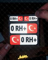 BT02 Reflektif 0 Rh Pozitif (+) Kan Grubu Etiket Seti