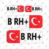 BT05 Reflektif B Rh Pozitif (+) Kan Grubu Etiket Seti
