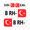 BT06 Reflektif B Rh Negatif (-) Kan Grubu Etiket Seti