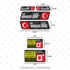 BT60 Kamuflaj Desenli Isme Ozel Kan Grubu Etiket Seti