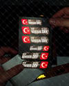 BT60 Kamuflaj Desenli Isme Ozel Kan Grubu Etiket Seti
