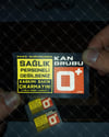 BT60 Kamuflaj Desenli Isme Ozel Kan Grubu Etiket Seti