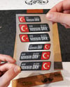 BT60 Kamuflaj Desenli Isme Ozel Kan Grubu Etiket Seti