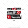 BT60 Reflektif Kamuflaj Desenli İsme Özel Kan Grubu Etiket Seti