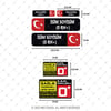 BT70 Isme Ozel Reflektif Kan Grubu Etiket Seti