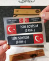 BT70 Isme Ozel Reflektif Kan Grubu Etiket Seti
