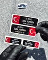 BT71 İsme Özel Reflektif Kan Grubu Etiket Seti Telefon Numarası Opsiyonlu