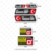 BT90 Uyari Seti + 4 lü Isme Ozel Reflektif Kan Grubu Seti