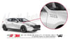CAR3 3D Spor Hava Izgarasi Efekti Etiket Buyuk ve Kucuk Boy Set (Yalnizca Acik Renkli Yuzeyler Icindir)