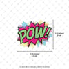 CEX13 Pow Cizgi Roman Efekti Etiketi