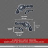 CHR17 Krom Seri Gengsta Motifli Pistol Etiketi